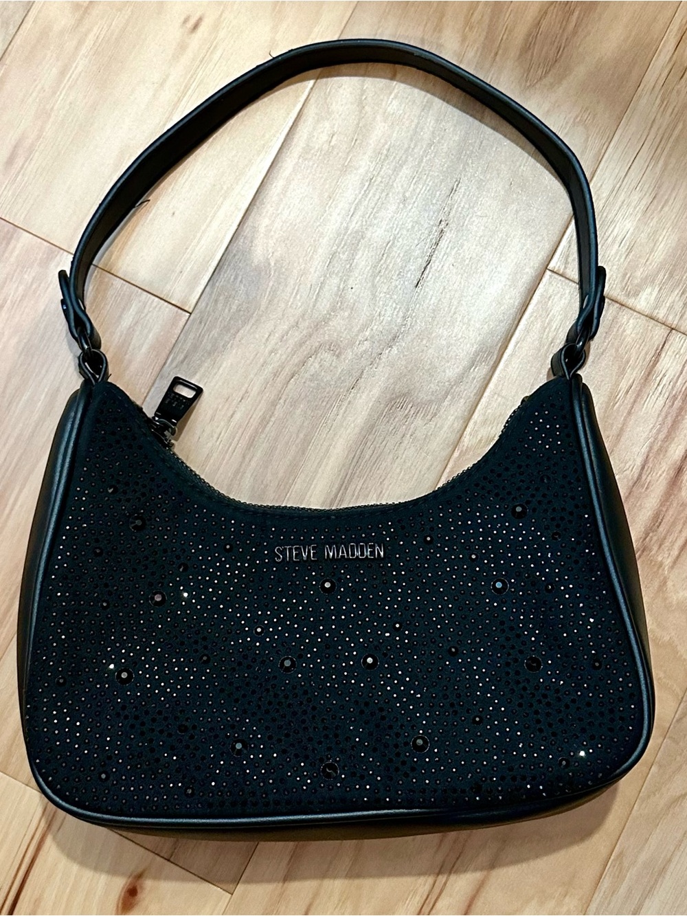 Steve Madden Black Embellished Shoulder Bag